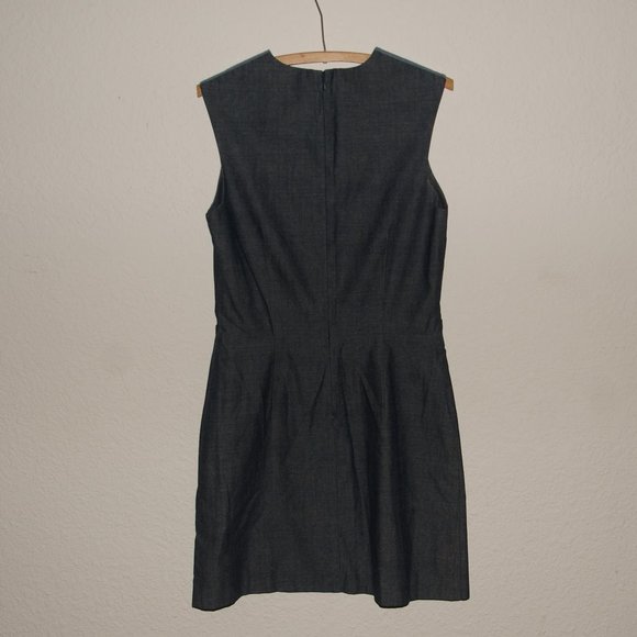 KATE SPADE Denim Panel Embroidery V-Neck Dress S - Picture 3 of 6